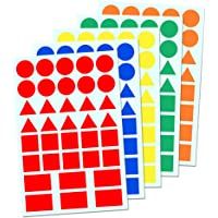 5 Colores - Gomets Formas Geométricas Etiquetas Adhesivos - Pack de 900